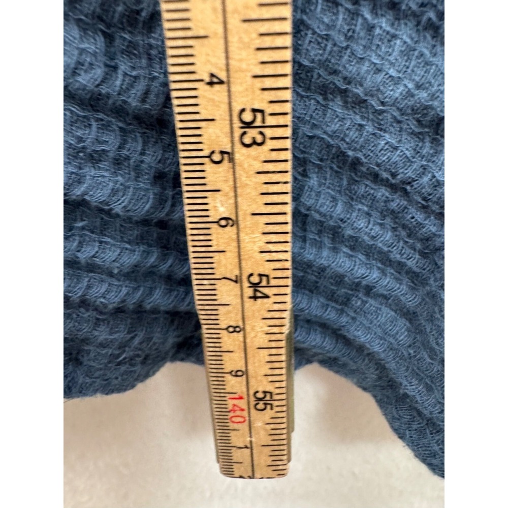 Zara blue kaftan maxi cotton with ruffle gauzy boho beach‎ oversized sz S - Picture 5 of 7